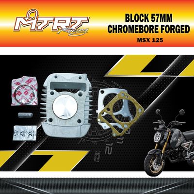 BLOCK HONDA MSX125 57MM CHROMEBORE  FORGED MTRT