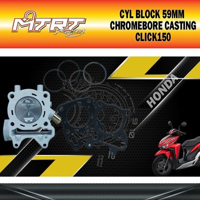 CYL BLOCK CLICKi150 only 59MM CHROMEBORE CAST MTRT P14