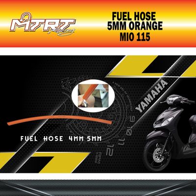 FUEL HOSE 5MM  ORANGE MTRT