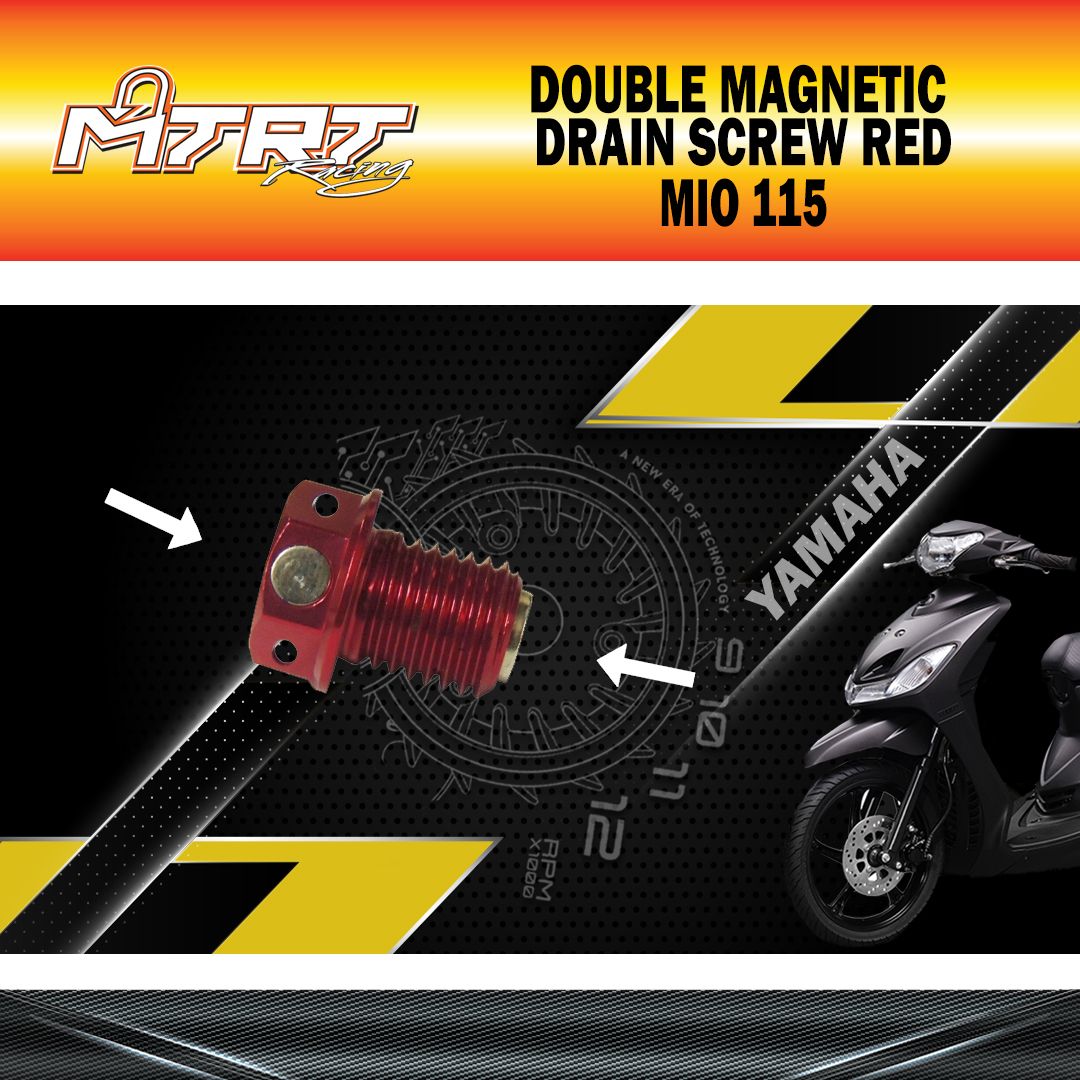 DOUBLE MAGNETIC DRAIN SCREW RED MIO MTRT