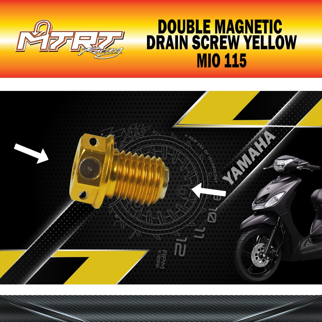DOUBLE MAGNETIC DRAIN SCREW YELLOW MIO MTRT