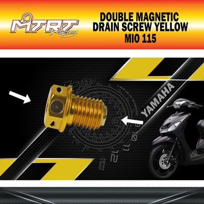 DOUBLE MAGNETIC DRAIN SCREW YELLOW MIO MTRT