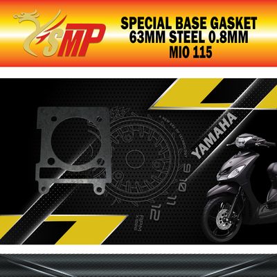 SPECIAL  BASE GASKET 63MM STEEL 0.8MM MIO