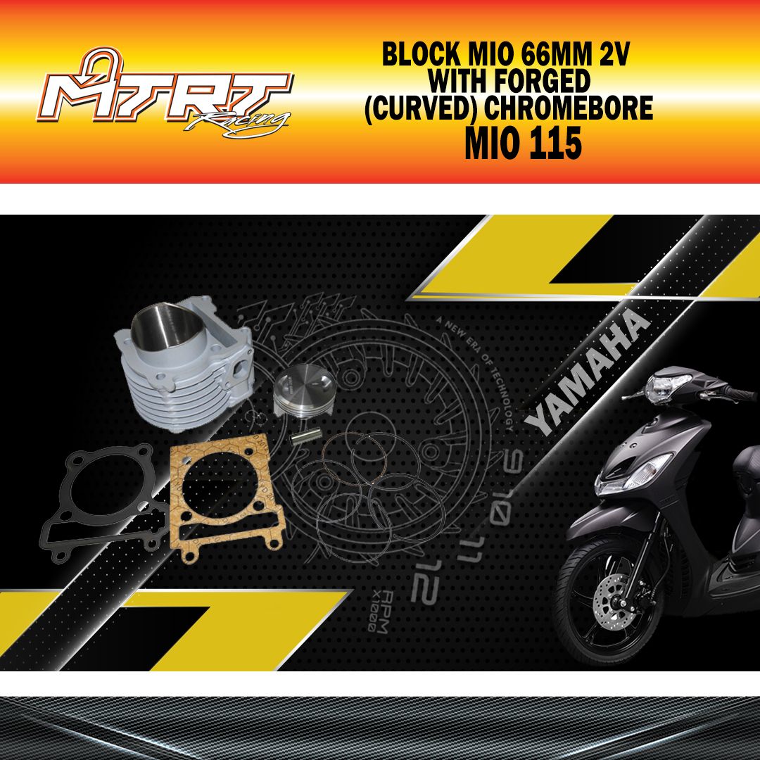 BLOCK MIO 66MM 2V w/forged (Curved) chromebore  MTRT