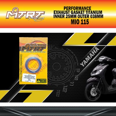 PERFORMANCE EXHAUST GASKET TITANIUM INNER 25MM OUTER 038MM MTRT