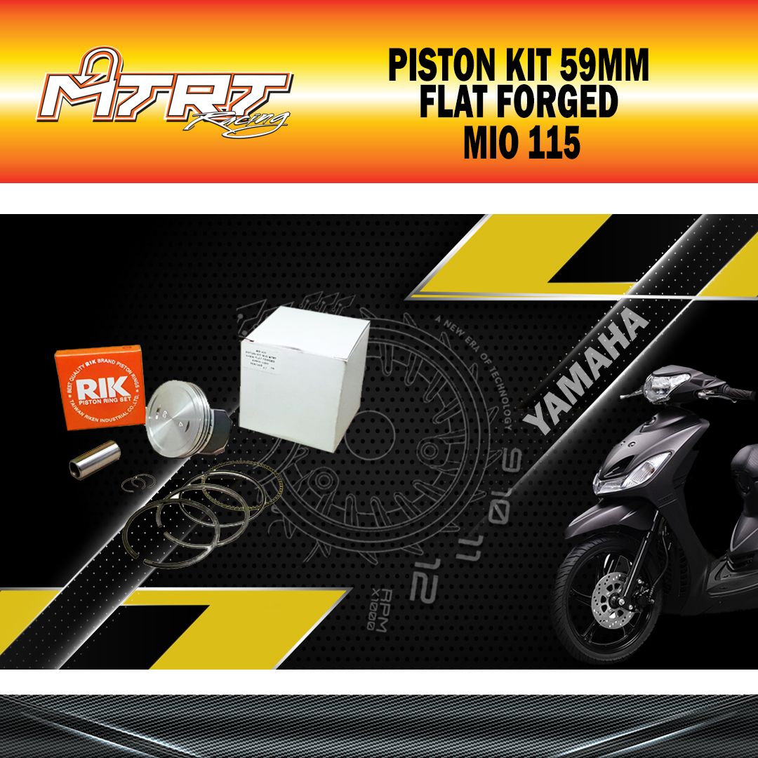 PISTON  KIT  MIO 59MM FLAT FORGED MTRT