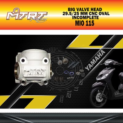 BIG VALVE HEAD MIO 29.5/25mm CNC OVAL INCOMPLETE MTRT