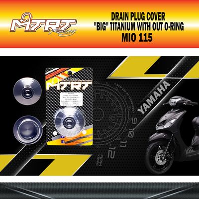DRAIN PLUG COVER &quot;BIG&quot;  TITANIUM MTRT W/OUT O-RING MIO/NMAX155/AEROX155