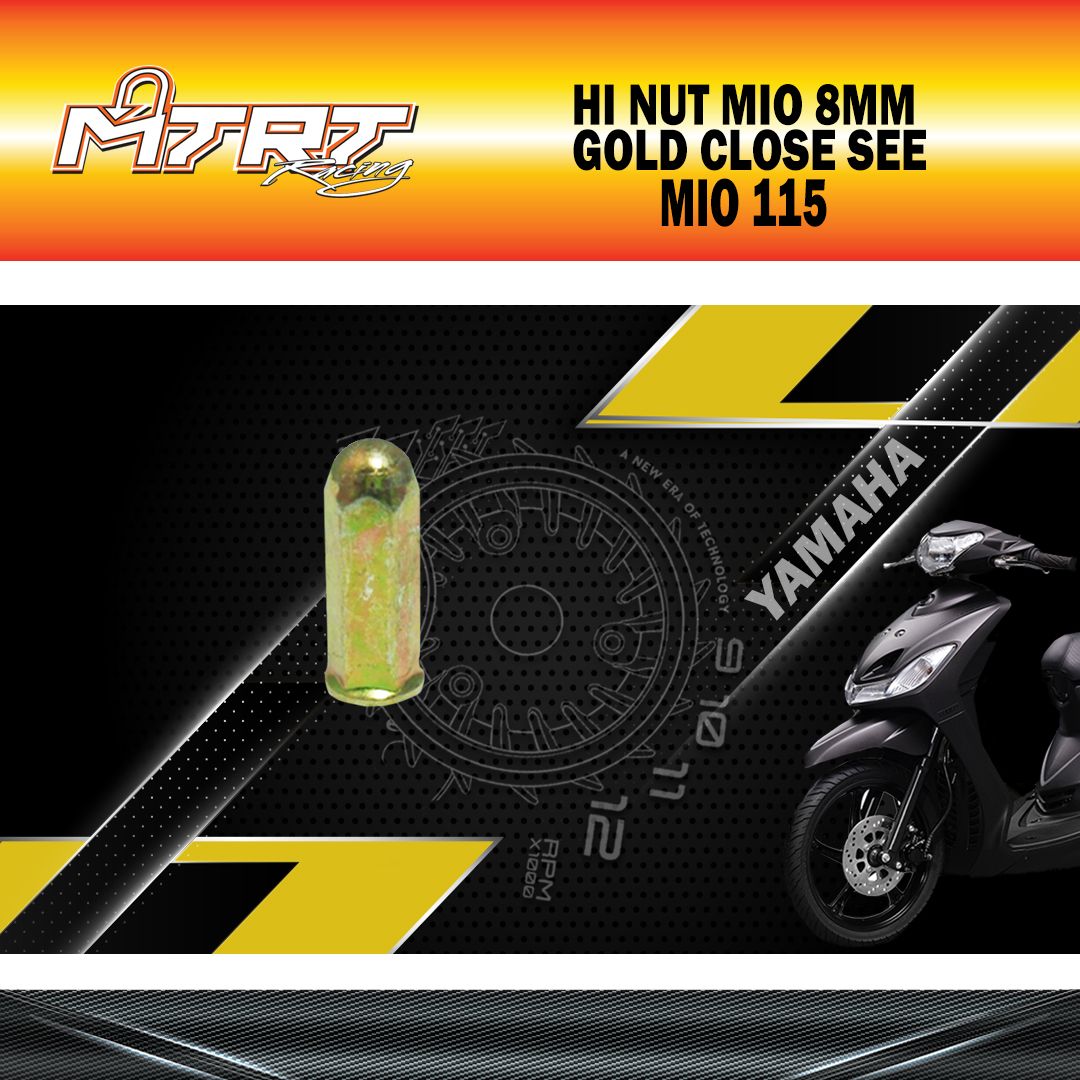 HI NUT MIO  8MM  GOLD  CLOSE  SEE