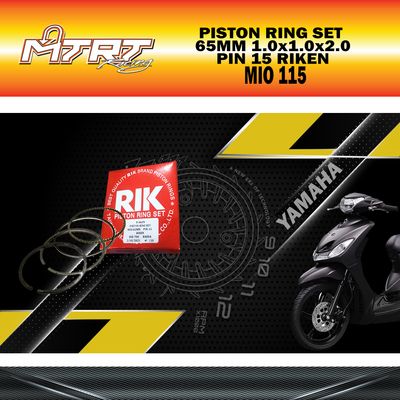 PISTON RING SET MIO 65MM 1.0x1.0x2.0  PIN15 RIKEN