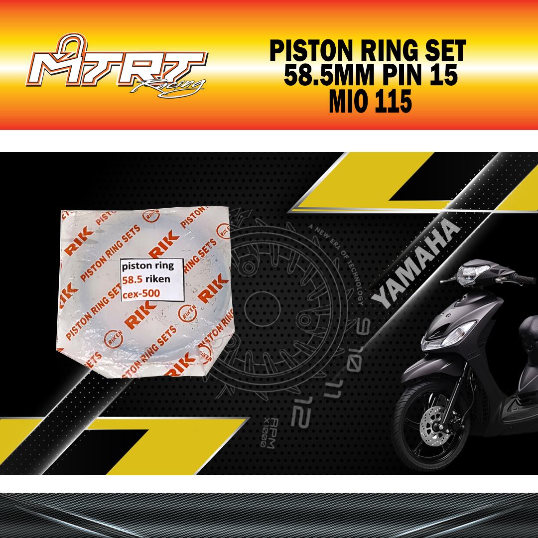 PISTON RING SET 58.5MM PIN15