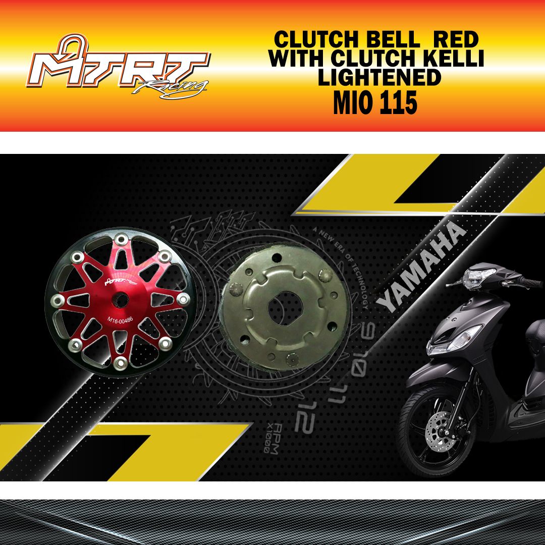 CLUTCH BELL MIO RED MTRT W/CLUTCH KELLI LIGHTENED