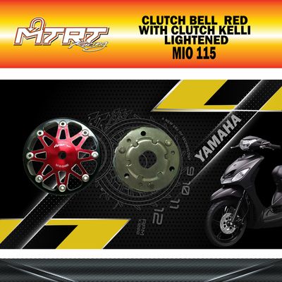 CLUTCH BELL MIO RED MTRT W/CLUTCH KELLI LIGHTENED