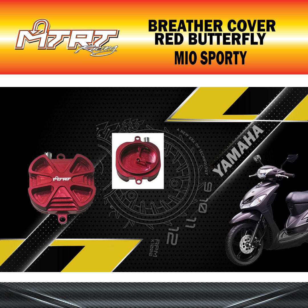 BREATHER COVER MIO 4v MTRT RED  BUTTERFLY