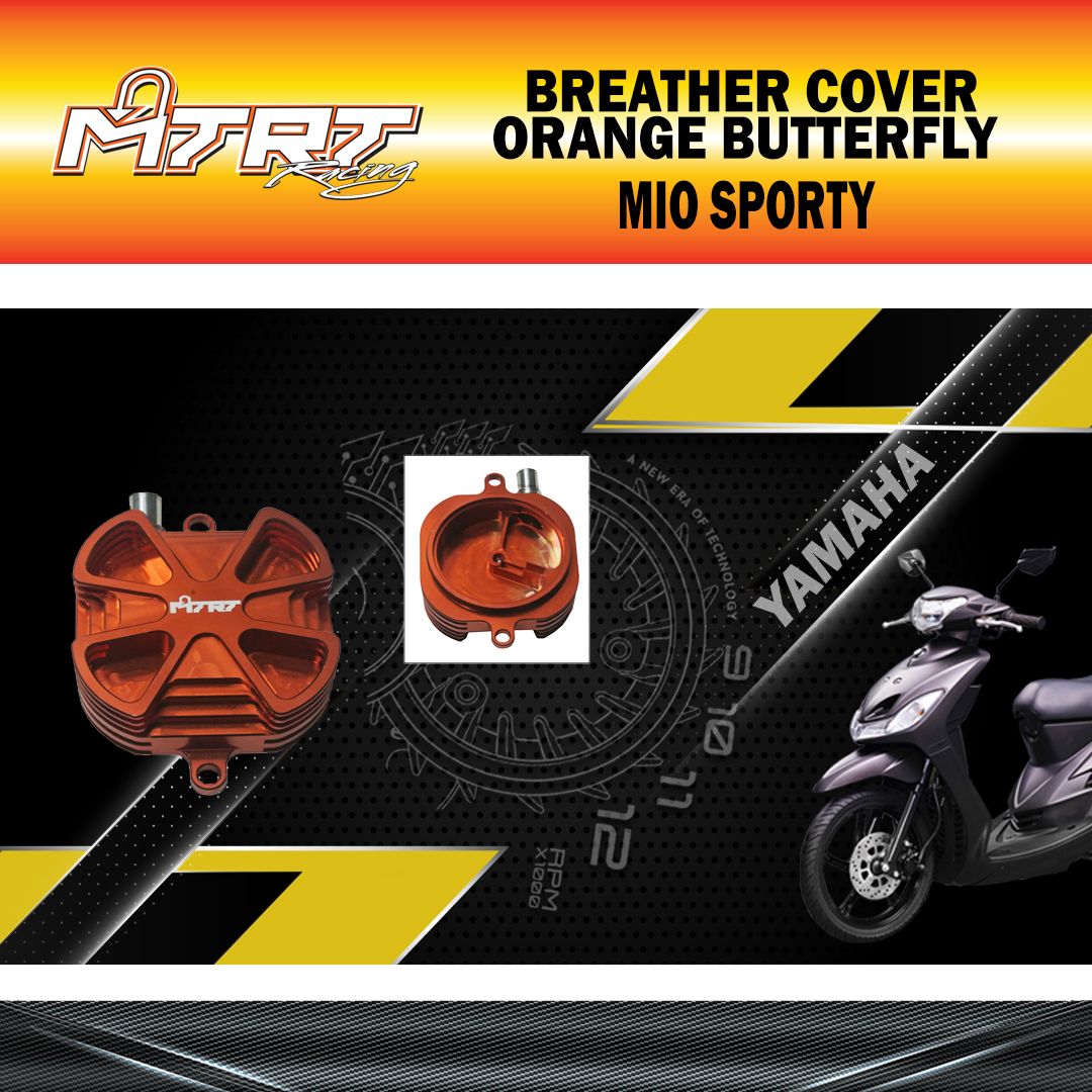 BREATHER COVER MIO 4v MTRT ORANGE BUTTERFLY