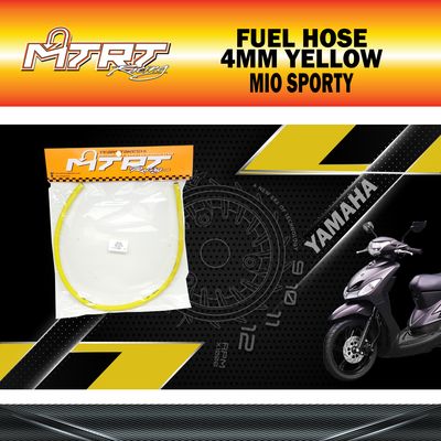 UNIVERSAL FUEL HOSE 4MM YELLOW MTRT