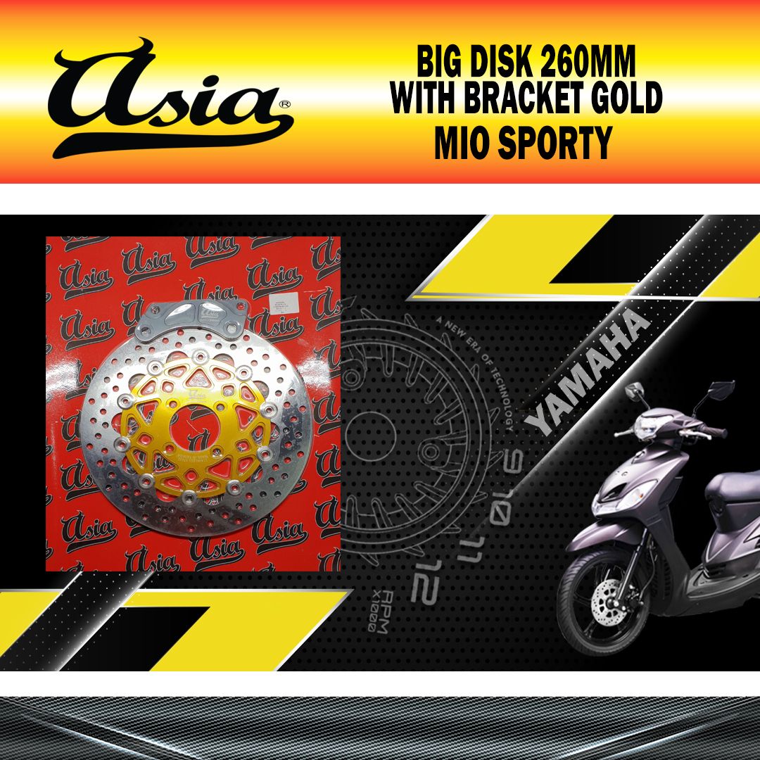 BIG DISK MIO 260MM W/BRACKET GOLD ASIA