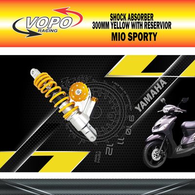 SHOCK ABSORBER MIO SPORTY 300MM YELLOW WITH RESERVIOR