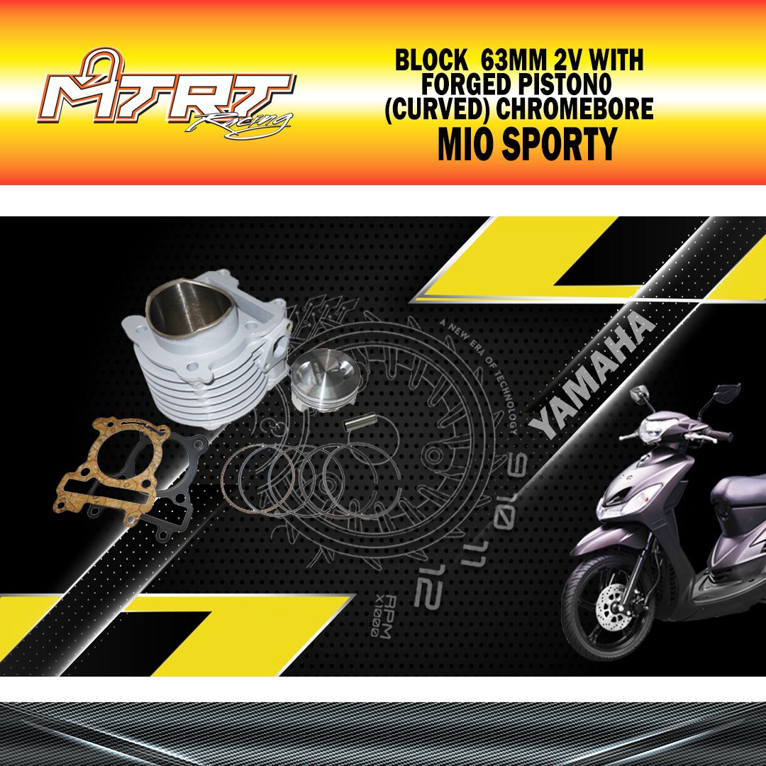 BLOCK MIO 63MM 2V WITH FORGED PISTON (CURVED) CHROMEBORE MTRT