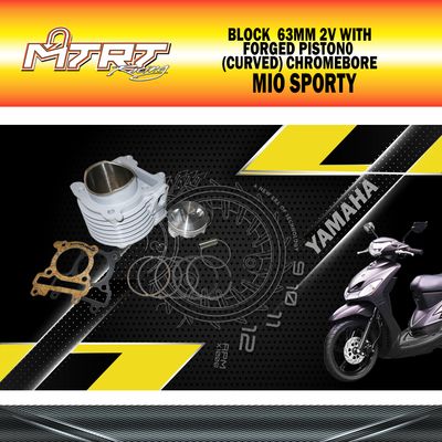 BLOCK MIO 63MM 2V WITH FORGED PISTON (CURVED) CHROMEBORE MTRT