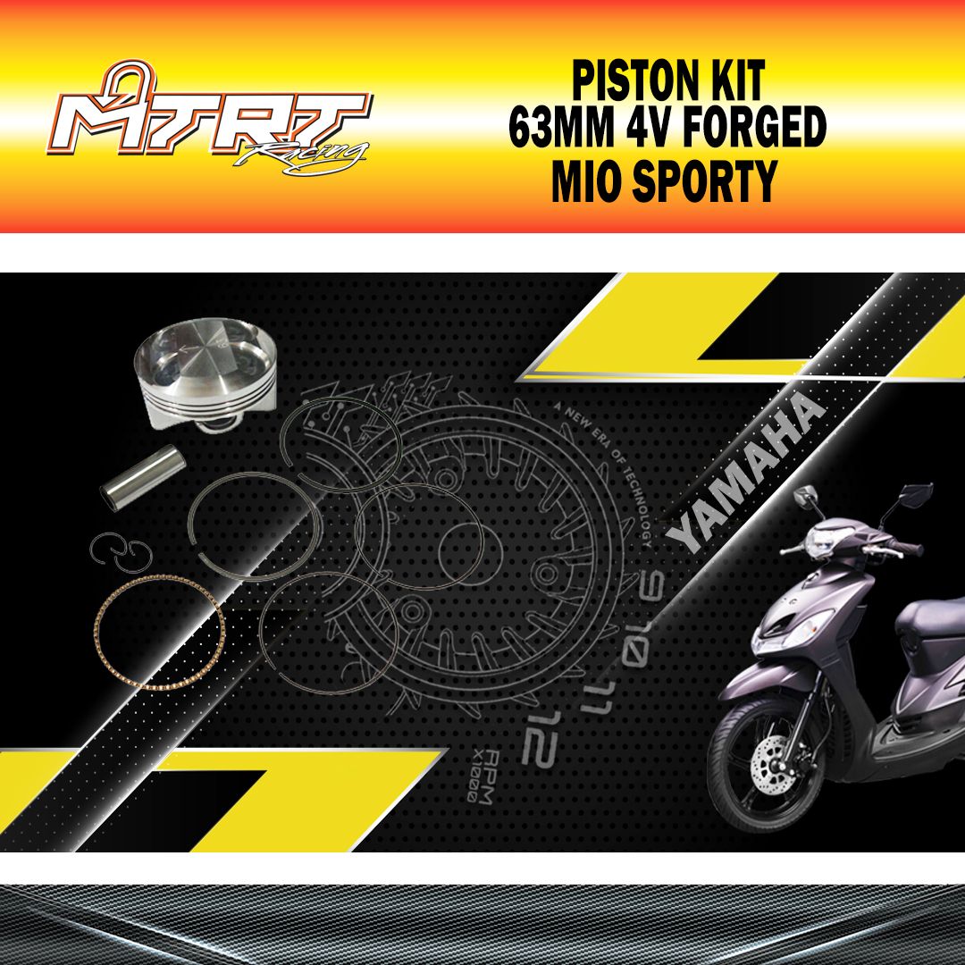 PISTON  KIT  MIO 63MM 4V FORGED  MTRT