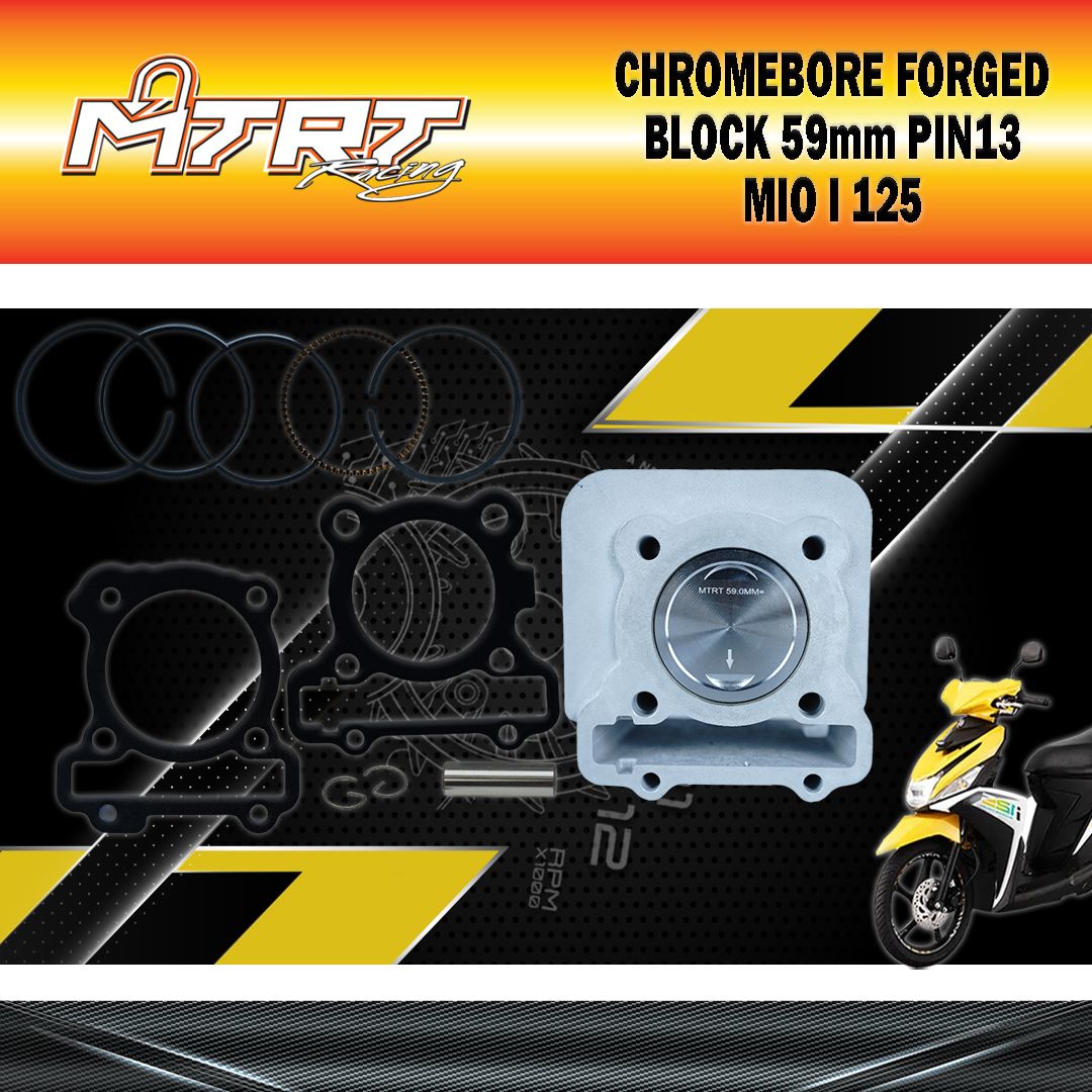 BLOCK MIOi125 59MM CHROMEBORE FORGED MTRT