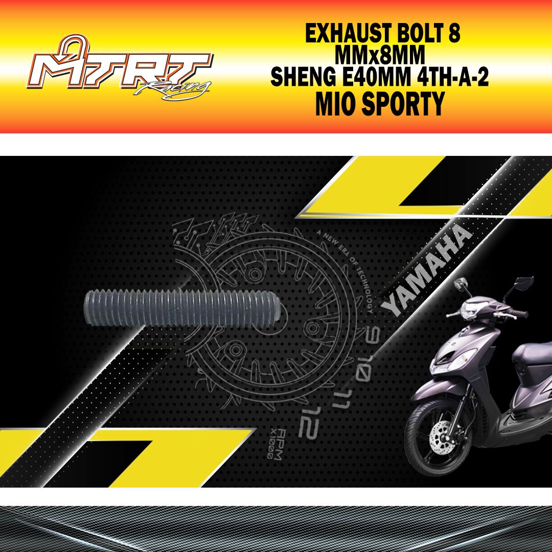 EXHAUST BOLT 8MMx8MM MIO SHENG E40MM 4TH-A-2