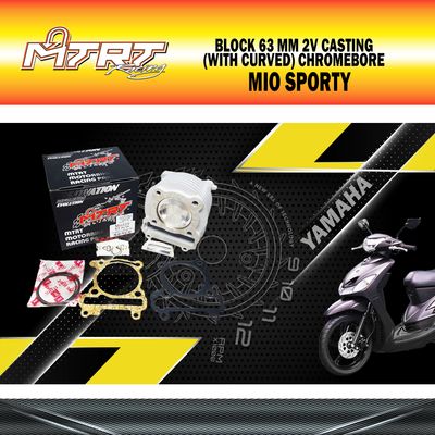 BLOCK MIO 63MM 2V CASTING (WITH CURVED) CHROMEBORE MTRT