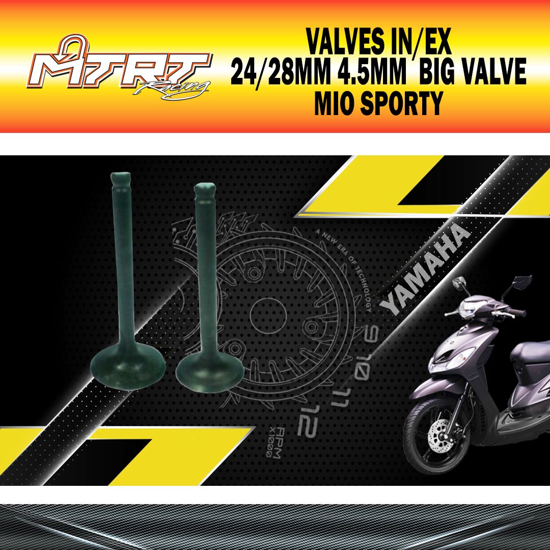 VALVES IN/EX  MIO 24/28MM 4.5MM MIO BIG VALVE MTRT