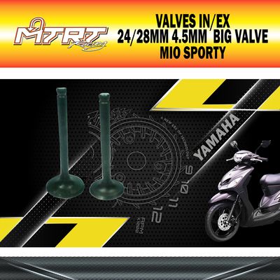 VALVES IN/EX  MIO 24/28MM 4.5MM MIO BIG VALVE MTRT