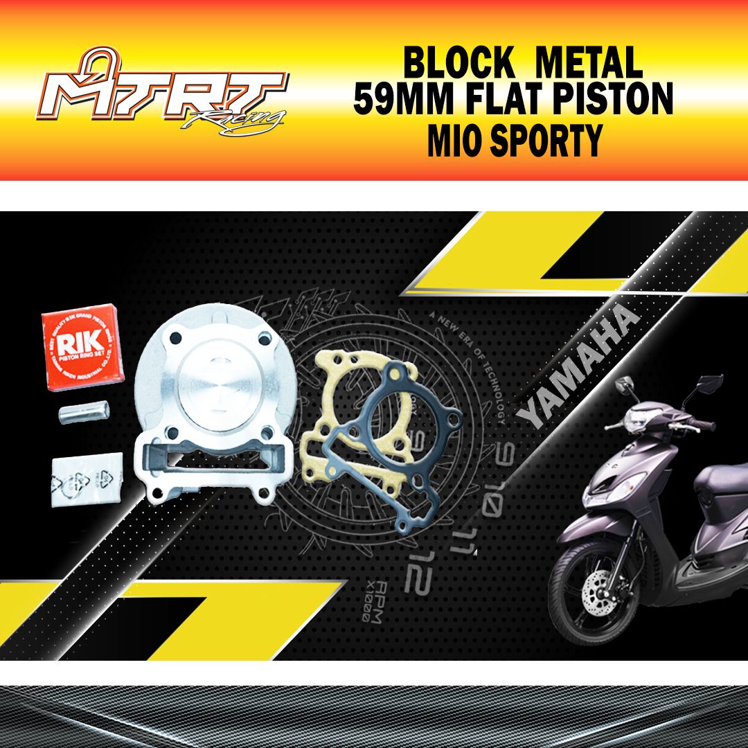 BLOCK MIO METAL 59MM FLAT PISTON MTRT