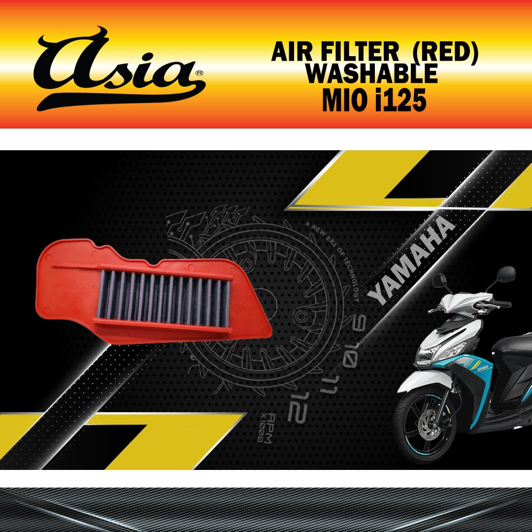 AIR FILTER MIOi125 M3  (RED) ASIA WASHABLE