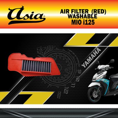 AIR FILTER MIOi125 M3  (RED) ASIA WASHABLE