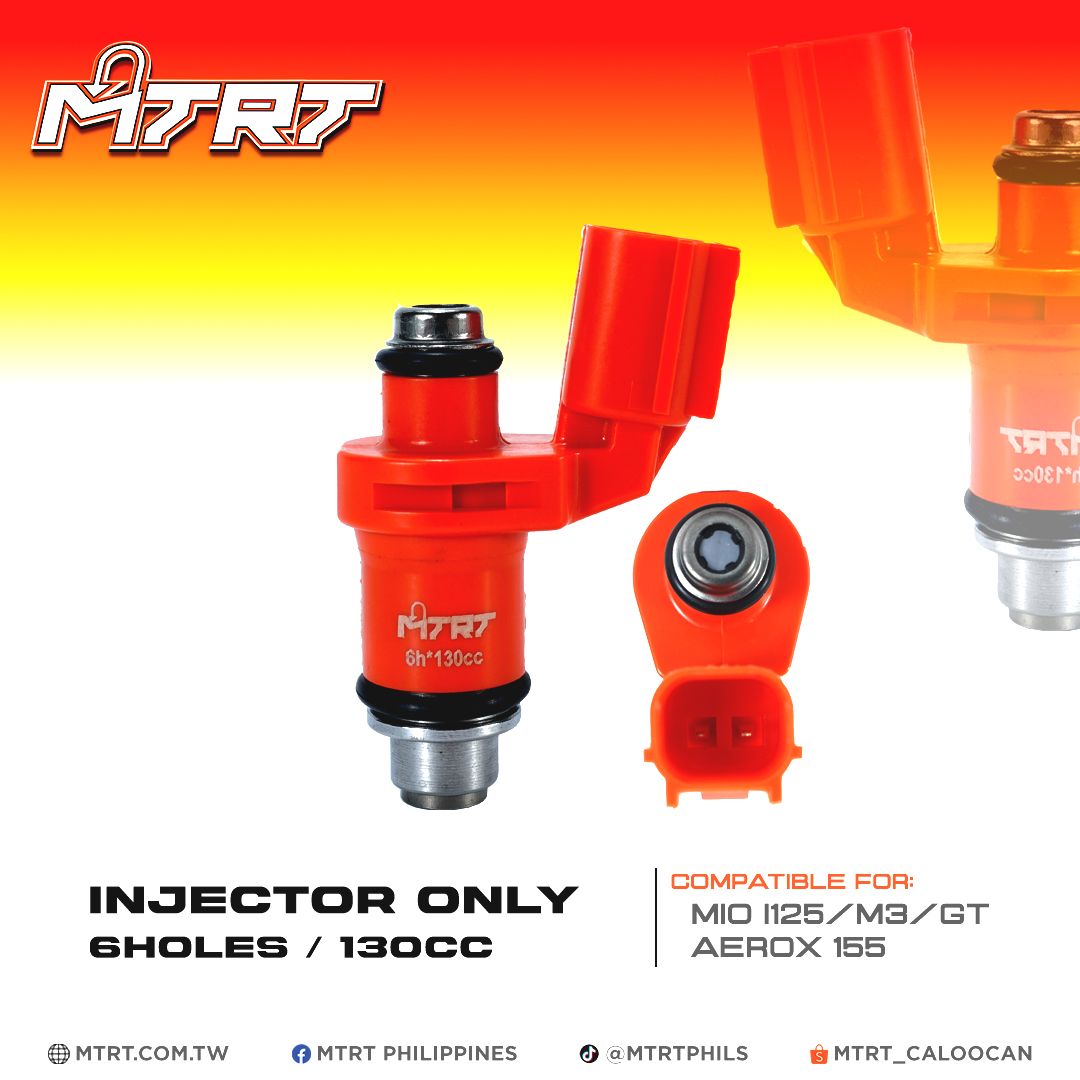 INJECTOR ONLY 6HOLES  MIOi125/M3/GT/AEROX155  130CC MTRT