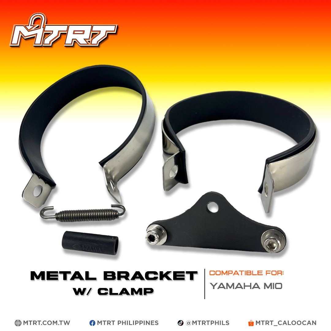 EXHAUST BRACKET &#39;BLACK&#39; with EXHAUST CLAMP MTRT MIO
