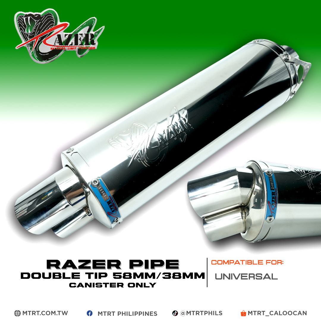 RAZER PIPE Double Tip 58mm/38mm EXIT CANISTER ONLY