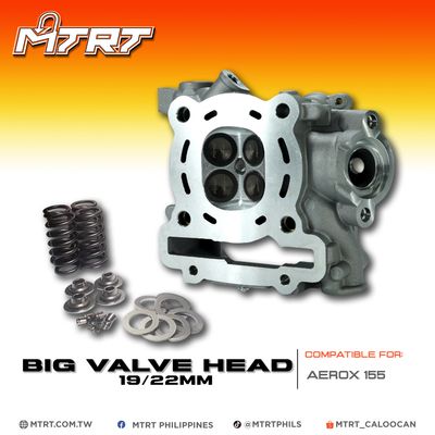 HEAD AEROX155/NMAX2020 19/22MM MTRT BIG VALVE