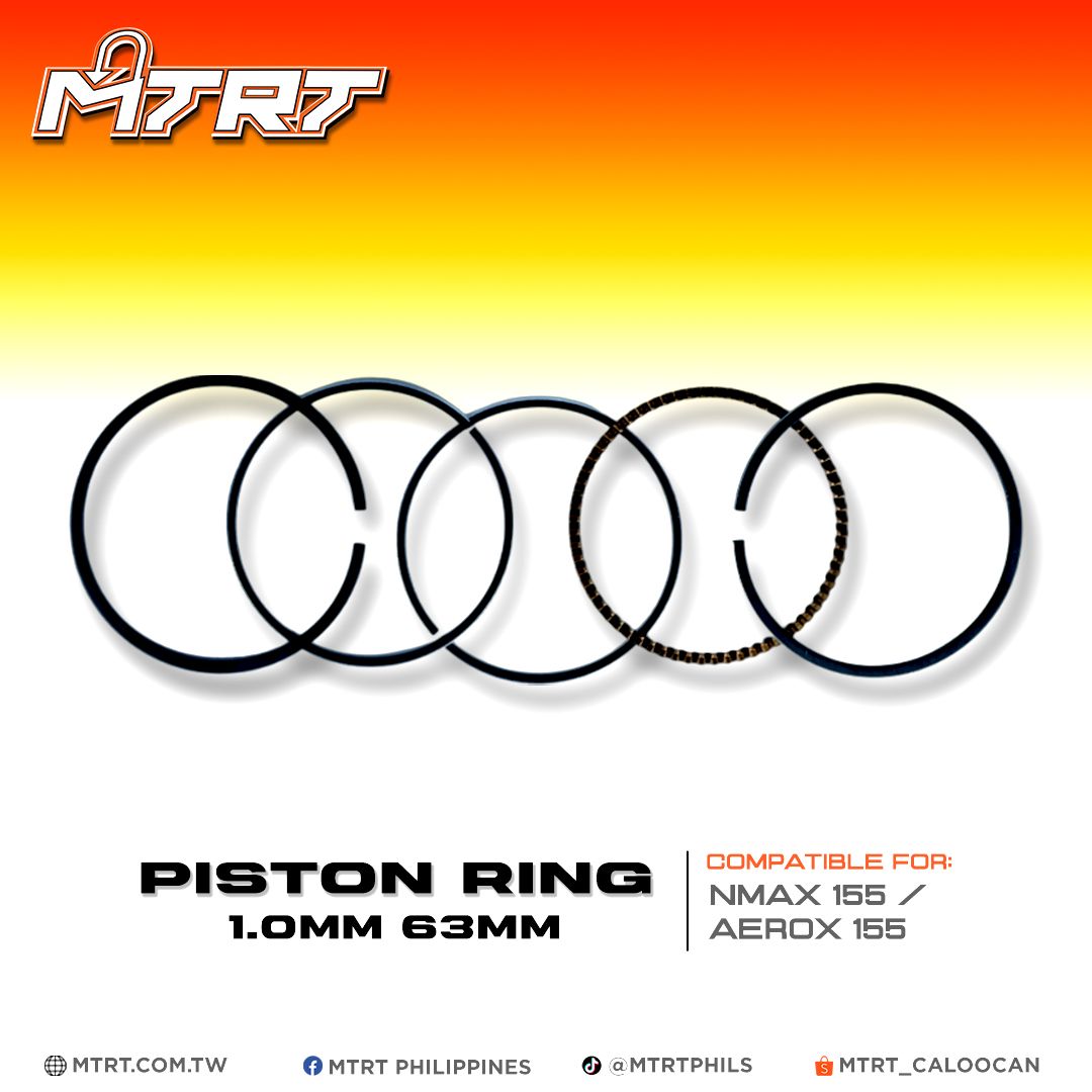 PISTON RING SET 1.0mm 63MM NMAX/AEROX RIKEN