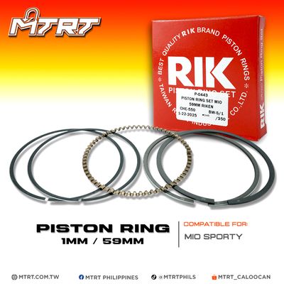 PISTON RING SET MIO  59MM RIKEN