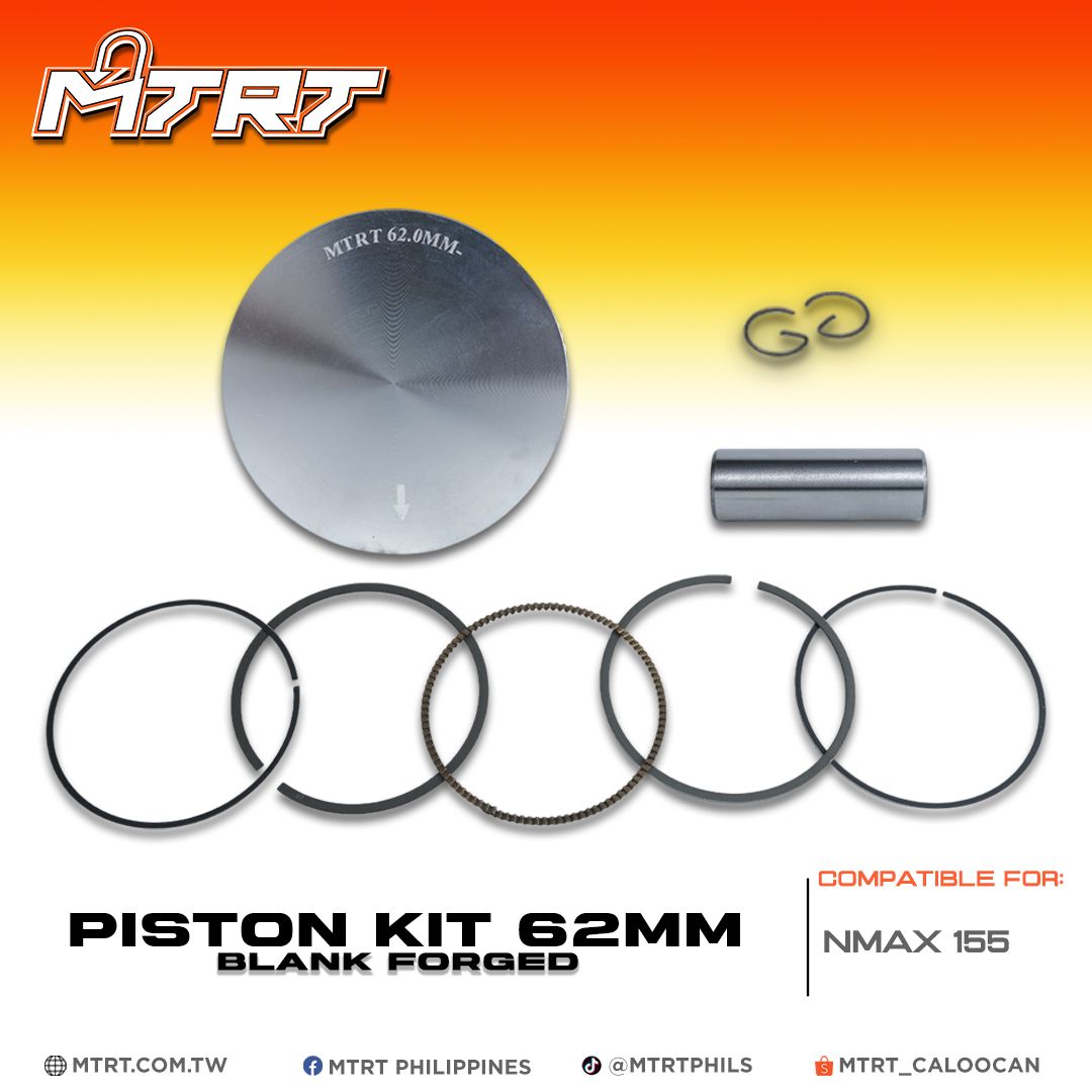 PISTON KIT NMAX155 62MM BLANK FORGED MTRT
