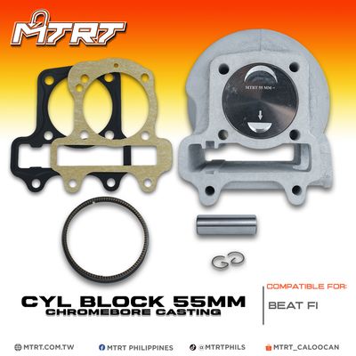 BLOCK BEAT Fi 55MM Chromebore Casting piston MTRT