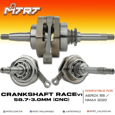 CRANKSHAFT RACE V1 (58.7+3.00MM) CNC AEROX155 / NMAX 2020 MTRT