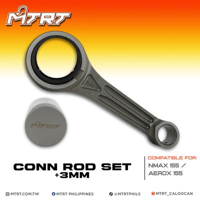 CONN ROD SET NMAX/AEROX155 +3mm  CNC  35*14*97.5  MTRT (W/PIN &amp; NEEDLE BRG.)