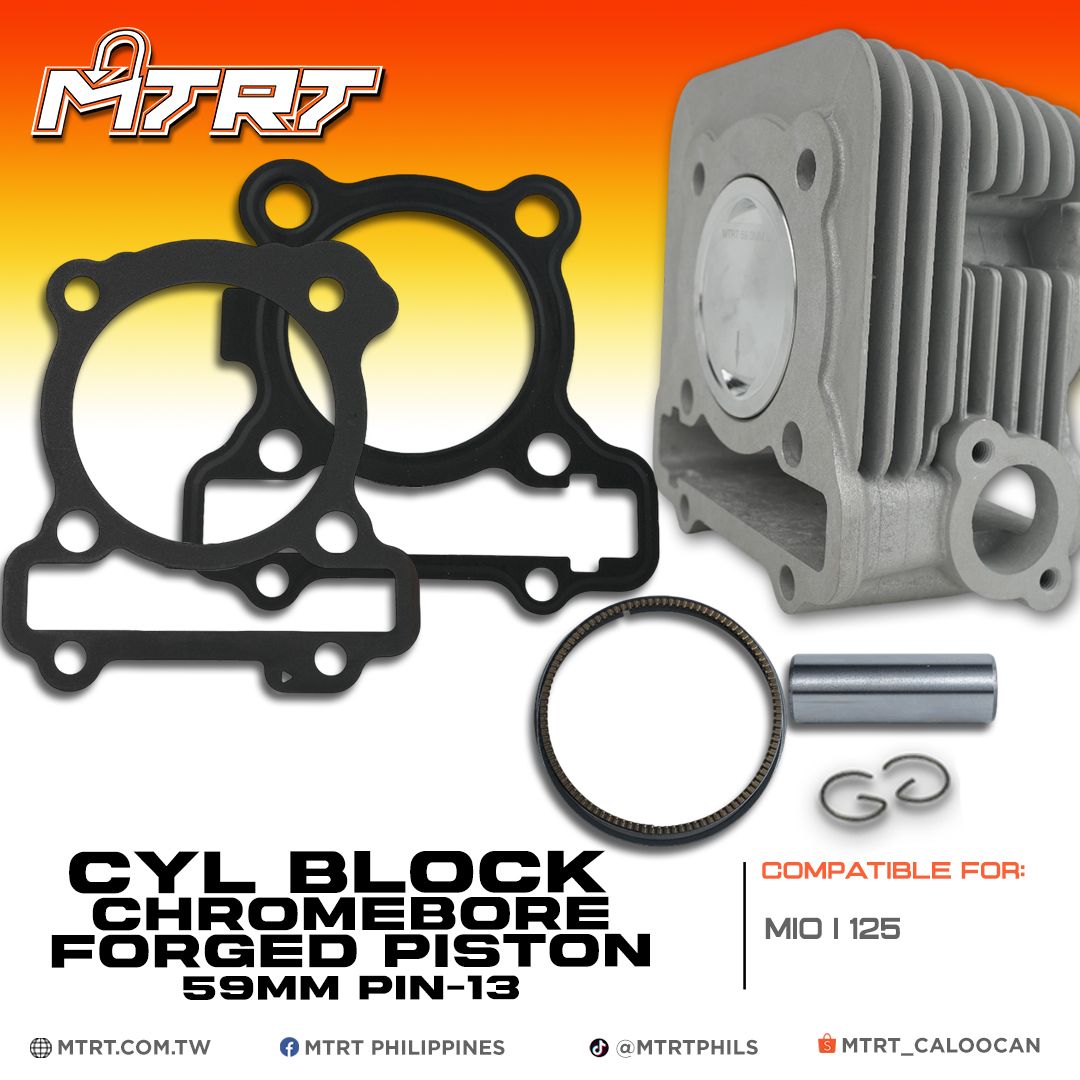 BLOCK MIOi125 59MM CHROMEBORE FORGED MTRT
