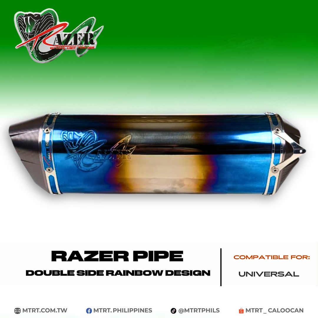 RAZER  PIPE  DOUBLE SIDE RAINBOW DESIGN