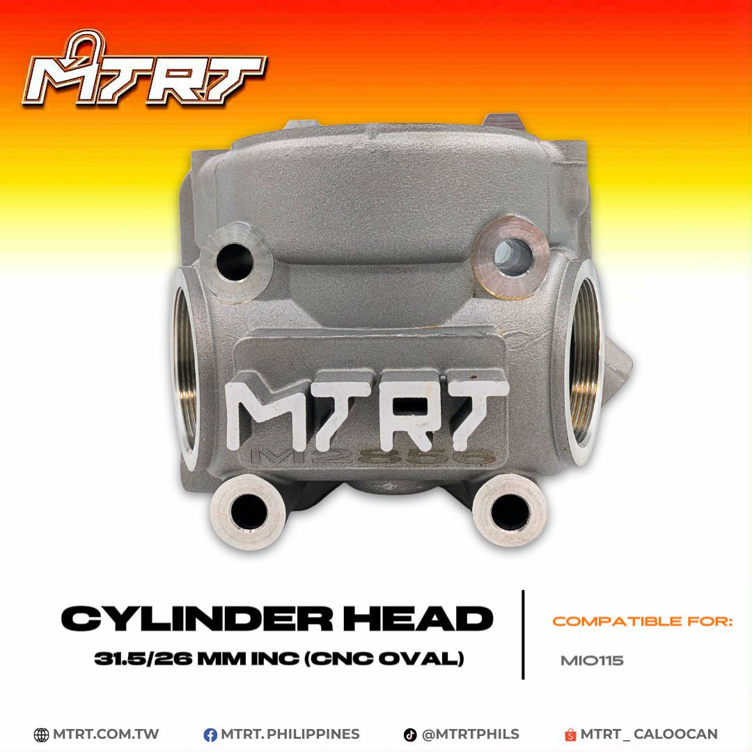 CYL HEAD MIO 31.5/26mm INC.MTRT (CNC OVAL) (retainer,valve seat,ex bolt,seal,lock)