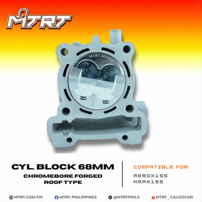 CYL BLOCK 68MM NMAX/AEROX CHROMBORE FORGED ROOF TYPE  MTRT