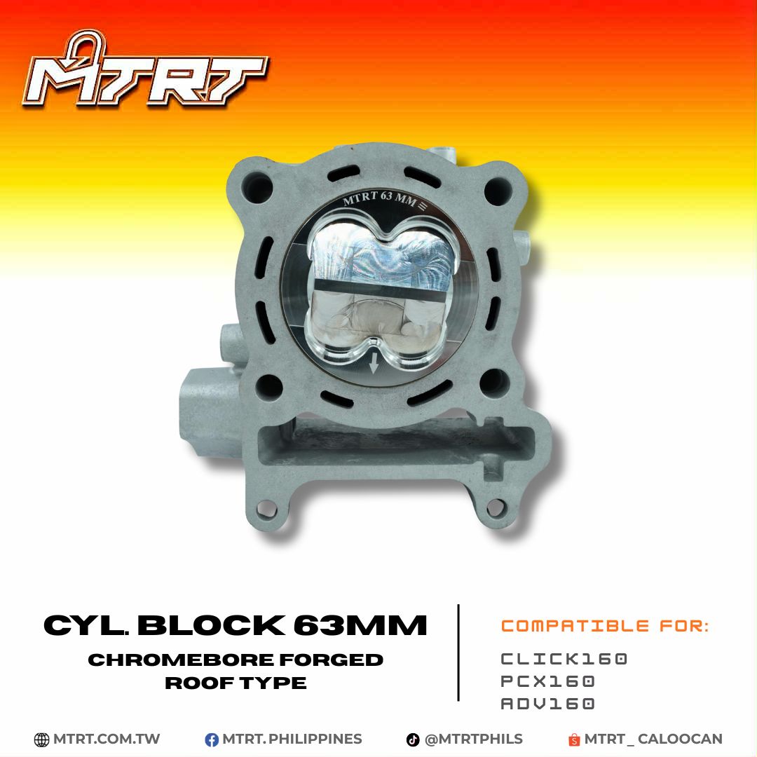 CYL BLOCK CLICK160/PCX160/ADV160 63MM CHROMEBORE FORGED MTRT