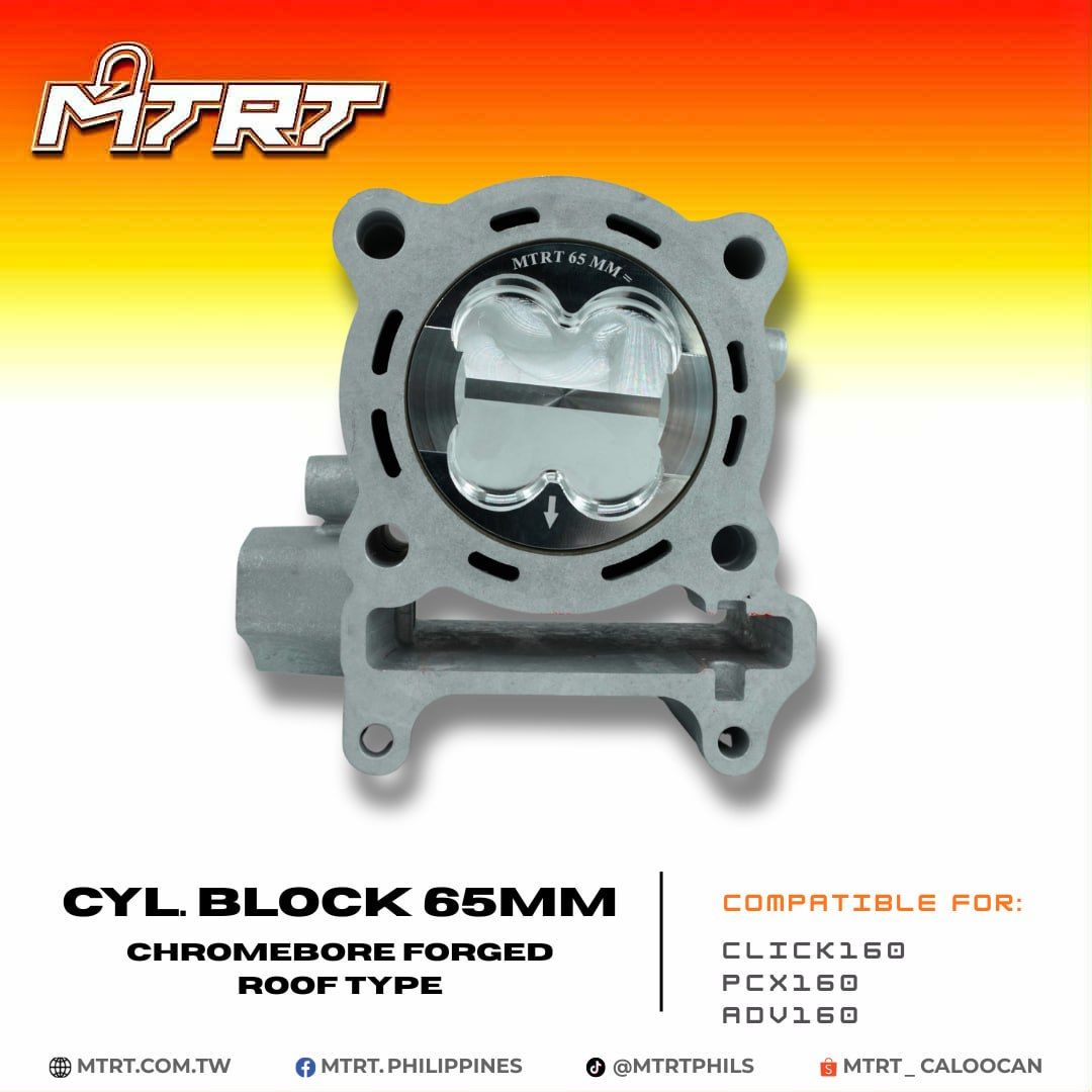 CYL BLOCK CLICK160/PCX160/ADV160 65MM CHROMEBORE FORGED MTRT