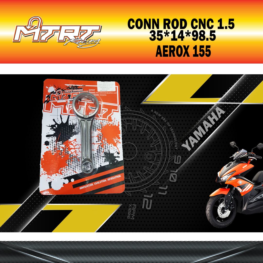 CONN ROD MXKING/SNIPER150/AEROX155 CNC -1.5MM MTRT  35*14*98.5